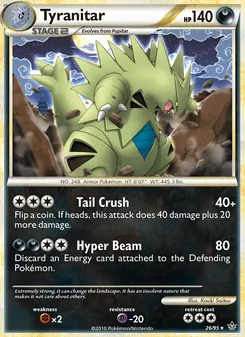 Tyranitar — Unleashed #26, 2010. Illustrated by Kouki Saitou.