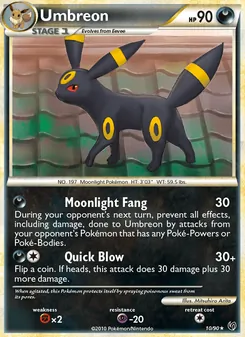 Umbreon — Undaunted #10, 2010. Illustrated by Mitsuhiro Arita.