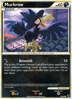 Murkrow — Undaunted #58, 2010. Illustrated by kawayoo.