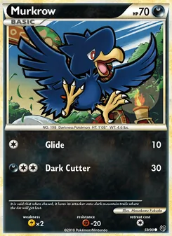 Murkrow — Undaunted #59, 2010. Illustrated by Masakazu Fukuda.