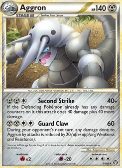 Aggron — Triumphant #1, 2010. Illustrated by Kagemaru Himeno.