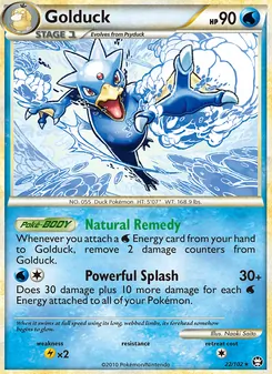 Golduck — Triumphant #22, 2010. Illustrated by Naoki Saito.