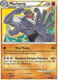 Machamp — Triumphant #26, 2010. Illustrated by Shin Nagasawa.