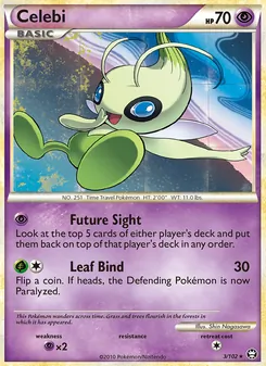 Celebi — Triumphant #3, 2010. Illustrated by Shin Nagasawa.