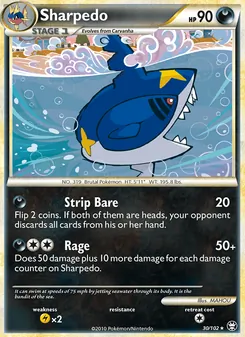 Sharpedo — Triumphant #30, 2010. Illustrated by MAHOU.