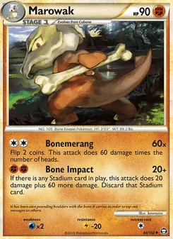 Marowak — Triumphant #44, 2010. Illustrated by kawayoo.