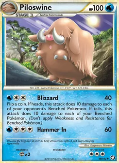 Piloswine — Triumphant #48, 2010. Illustrated by Kagemaru Himeno.