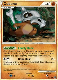 Cubone — Triumphant #60, 2010. Illustrated by kawayoo.