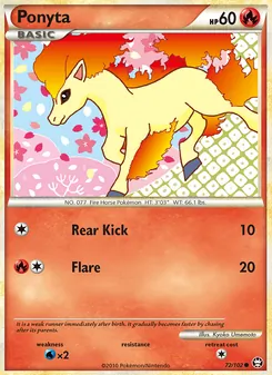 Ponyta — Triumphant #72, 2010. Illustrated by Kyoko Umemoto.