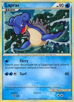 Lapras — HGSS Black Star Promos #HGSS14, 2010. Illustrated by Masakazu Fukuda.