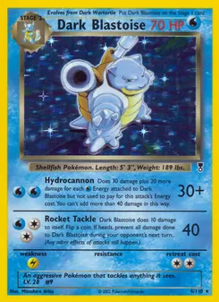 Dark Blastoise — Legendary Collection #4, 2002. Illustrated by Mitsuhiro Arita.