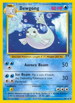Dewgong — Legendary Collection #40, 2002. Illustrated by Mitsuhiro Arita.