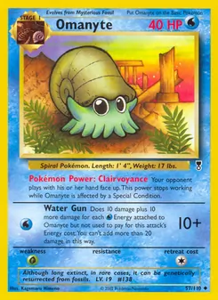 Omanyte — Legendary Collection #57, 2002. Illustrated by Kagemaru Himeno.