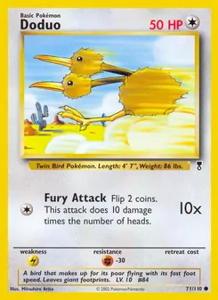 Doduo — Legendary Collection #71, 2002. Illustrated by Mitsuhiro Arita.