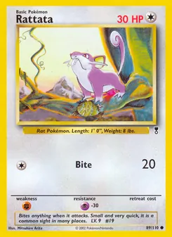 Rattata — Legendary Collection #89, 2002. Illustrated by Mitsuhiro Arita.