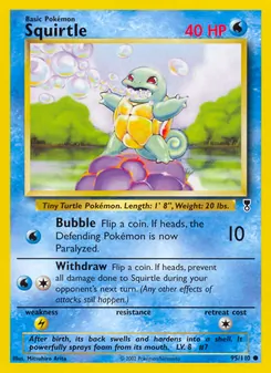 Squirtle — Legendary Collection #95, 2002. Illustrated by Mitsuhiro Arita.