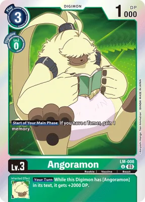 Angoramon, Digimon card LM-008