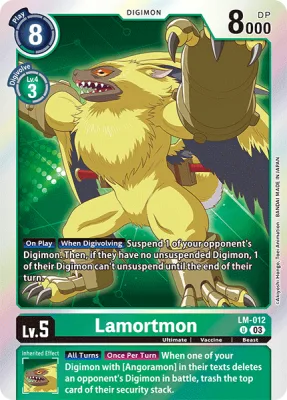 Lamortmon, Digimon card LM-012