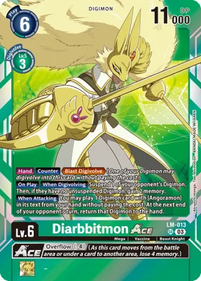 Diarbbitmon ACE, Digimon card LM-013