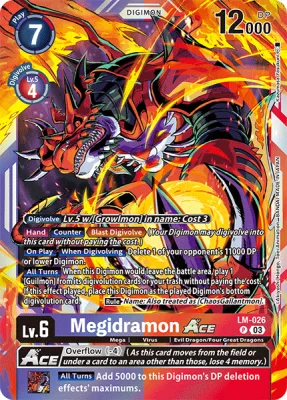 Megidramon ACE, Digimon card LM-026