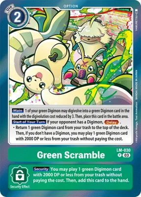 Green Scramble, Digimon card LM-030