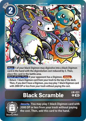 Black Scramble, Digimon card LM-031