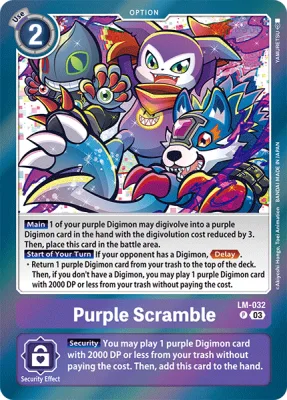 Purple Scramble, Digimon card LM-032