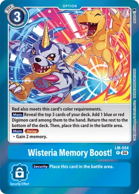 Wisteria Memory Boost!, Digimon card LM-034