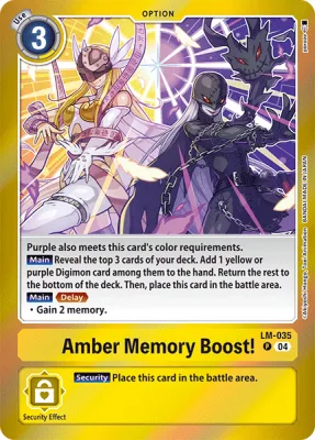 Amber Memory Boost!, Digimon card LM-035