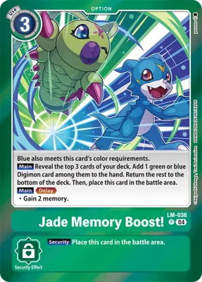 Jade Memory Boost!, Digimon card LM-036