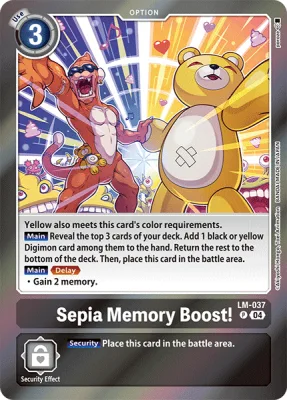 Sepia Memory Boost!, Digimon card LM-037