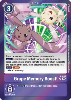 Grape Memory Boost!, Digimon card LM-038