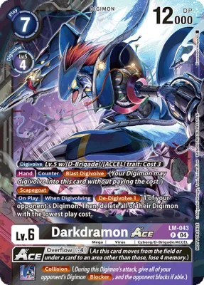 Darkdramon ACE, Digimon card LM-043