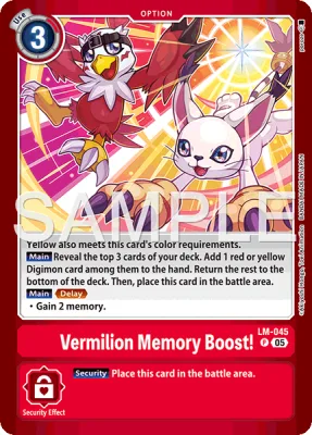 Vermilion Memory Boost!, Digimon card LM-045