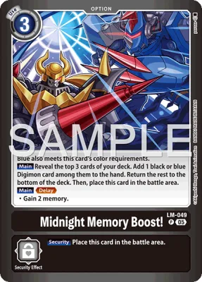 Midnight Memory Boost!, Digimon card LM-049