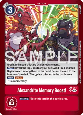 Alexandrite Memory Boost!, Digimon card LM-051