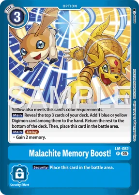 Malachite Memory Boost!, Digimon card LM-052