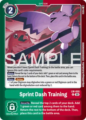 Sprint Dash Training, Digimon card LM-055