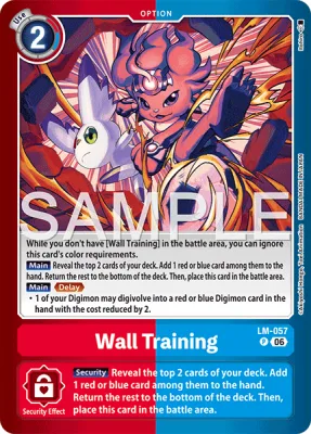 Wall Training, Digimon card LM-057