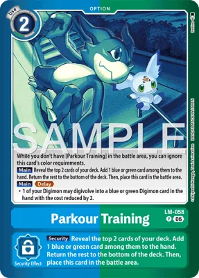 Parkour Training, Digimon card LM-058