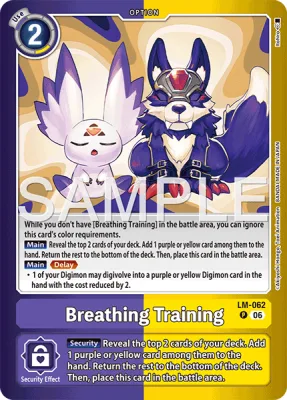 Breathing Training, Digimon card LM-062