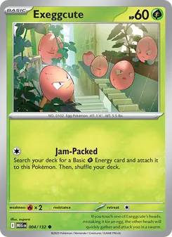 Exeggcute — Mega Evolution #004, 2025. Illustrated by aspara.