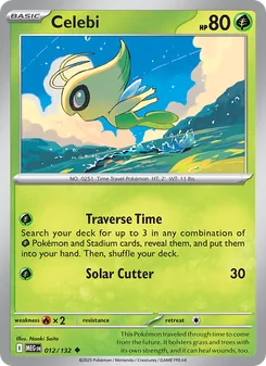 Celebi — Mega Evolution #012, 2025. Illustrated by Naoki Saito.