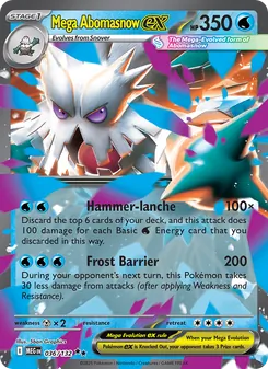 Mega Abomasnow ex — Mega Evolution #036, 2025. Illustrated by 5ban Graphics.