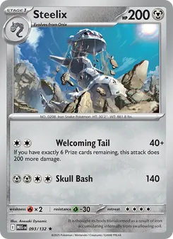 Steelix — Mega Evolution #093, 2025. Illustrated by Anesaki Dynamic.