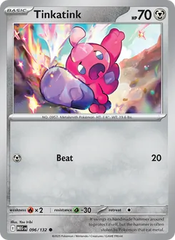 Tinkatink — Mega Evolution #096, 2025. Illustrated by You Iribi.