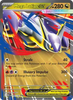 Mega Latias ex — Mega Evolution #100, 2025. Illustrated by 5ban Graphics.