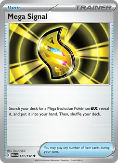 Mega Signal — Mega Evolution #121, 2025. Illustrated by inose yukie.