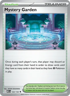 Mystery Garden — Mega Evolution #122, 2025. Illustrated by AYUMI ODASHIMA.