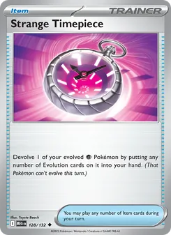 Strange Timepiece — Mega Evolution #128, 2025. Illustrated by Toyste Beach.